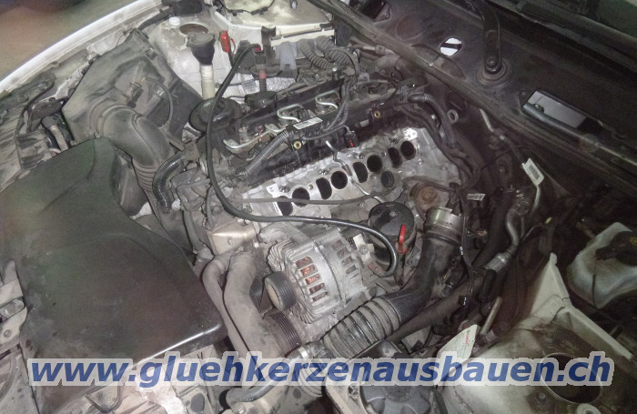 Abgerissene Glhkerze ausbauen aus BMW 120d e87