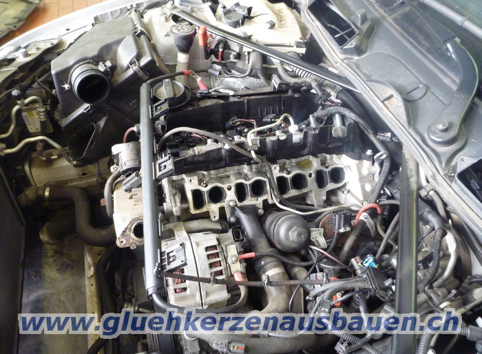 Abgerissene Glühkerze ausbauen aus BMW 320d
e90