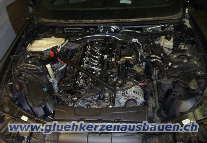 Abgerissene Glühkerze ausbauen aus BMW 330d
e90