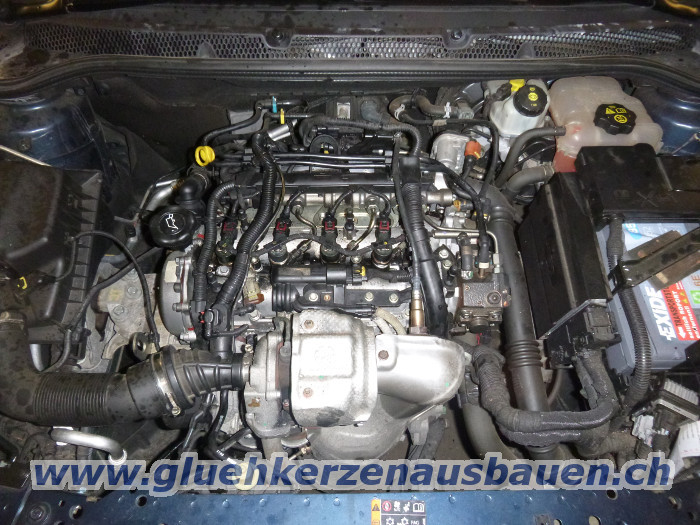 Abgerissene Glhkerze ausbauen aus Opel
                        Astra J mit 1.3 Motor