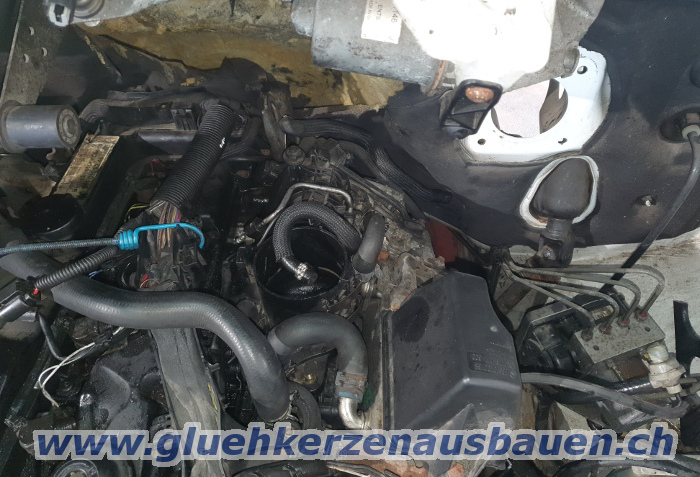 Abgerissene Glhkerze ausbauen aus Mercedes
                Sprinter W906 mit 2.2 Motor