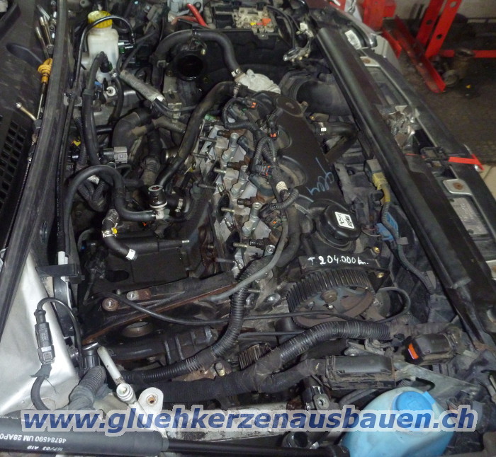 Abgerissene Glhkerze ausbauen aus Fiat
                    Stilo mit 1.9 JTD Motor