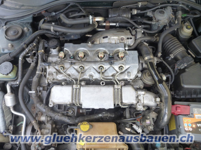Abgerissene Glühkerze ausbauen aus Toyota mit
2.0 D-4D Motor