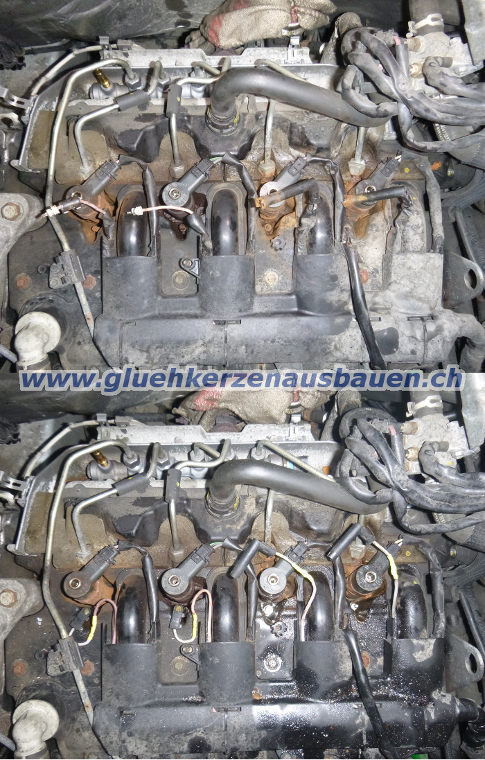 Abgerissene Glühkerze ausbauen aus Renault
Master / Trafic / Opel Movano / Vivaro mit 2.2 und 2.5
16V Motoren