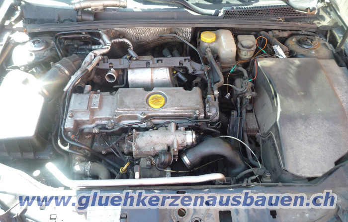 Abgerissene Glhkerze ausbauen aus Opel
                        mit 2.2 8V Motor