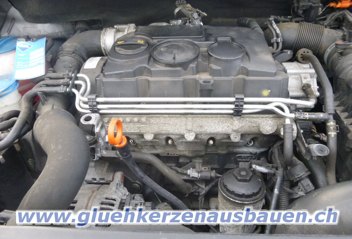Abgerissene Glühkerze ausbauen aus Volkswagen
mit 1.9 Motor