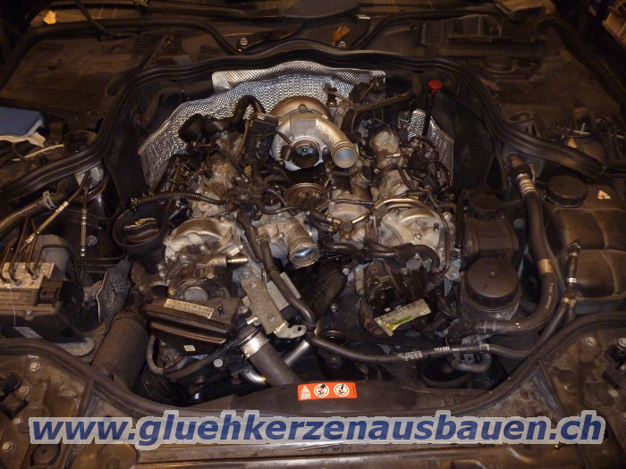 Abgerissene Glhkerzen
                      ausbauen aus Mercedes W211 mit V6 Motor