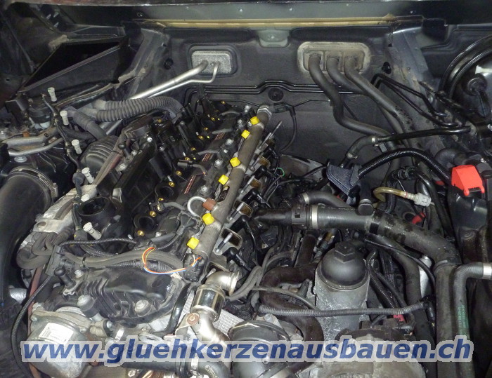 Abgerissene Glühkerze ausbauen aus BMW X6 3.5d
e71