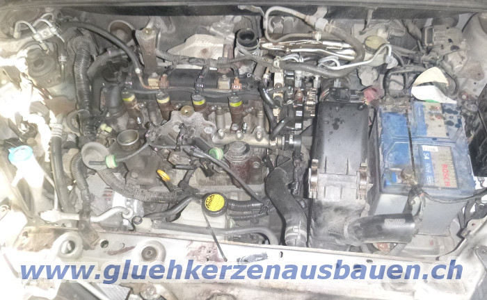 Abgerissene Glühkerze ausbauen aus Toyota
Yaris mit 1.4 D-4D Motor